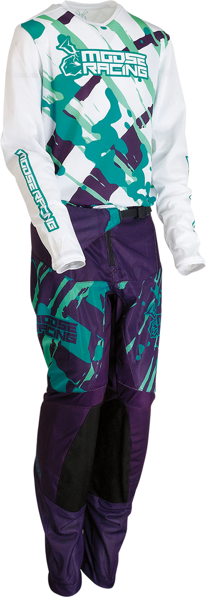 MOOSE RACING Youth Agroid Pants - Purple/Teal - 20 2903-2172