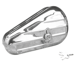 DRAG SPECIALTIES Left Teardrop Toolbox - Chrome 74348