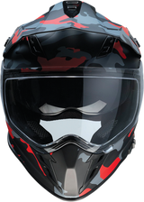 Z1R Range Motorcycle Helmet - Camo - Red - Large 0140-0096