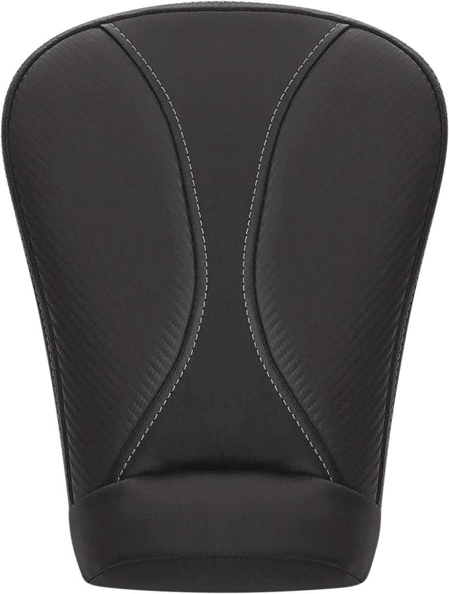 SADDLEMEN Dominator Pillion Pad - Extended Reach - Black w/ Gray Stitching - FL '08-'23 808-07B-0162EXT