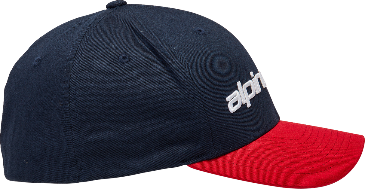 ALPINESTARS Linear Hat - Navy/Red - Small/ Medium 1230810057030SM