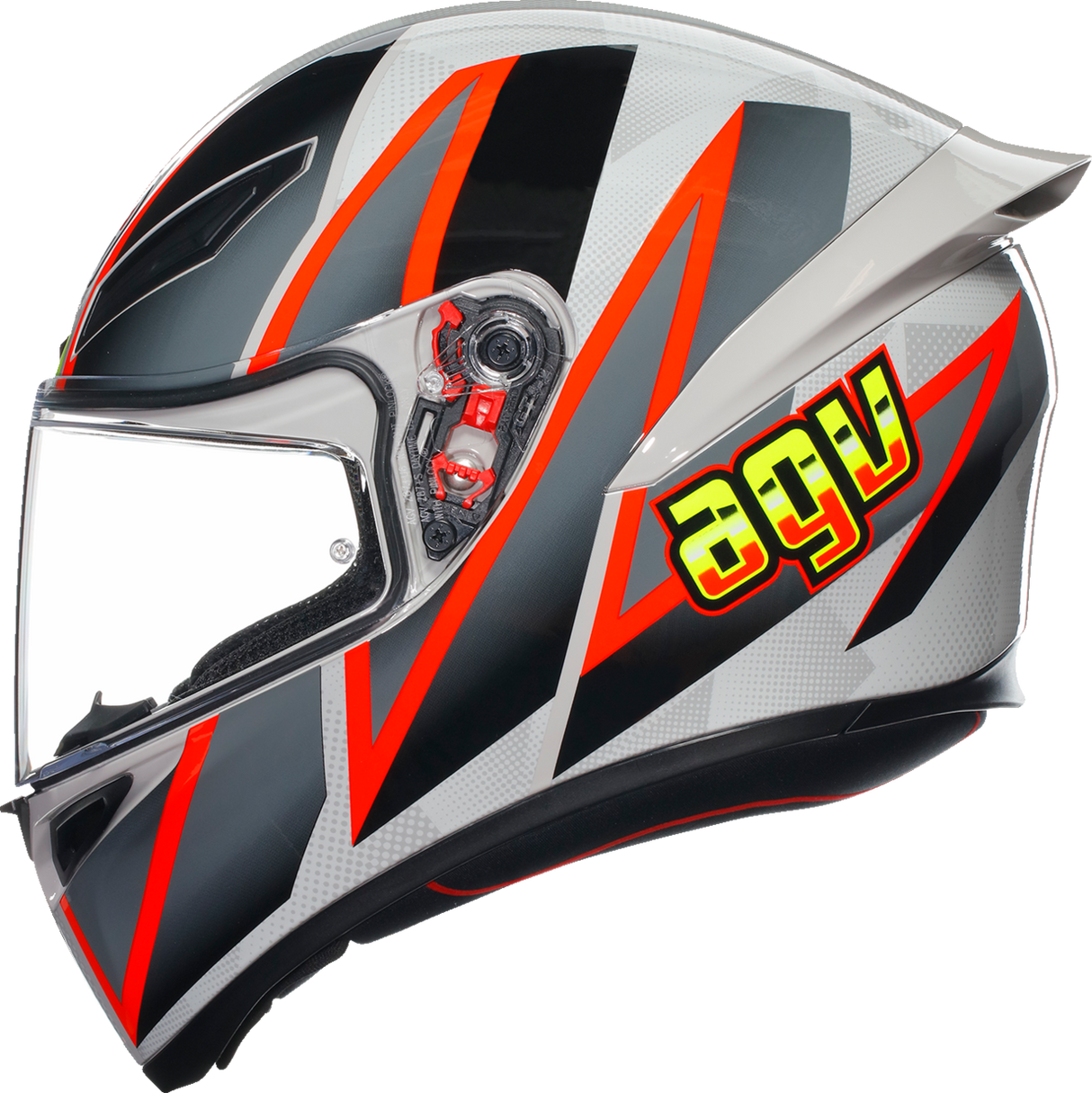 AGV K1 S Motorcycle Helmet - Blipper - Gray/Red - Small 2118394003030S