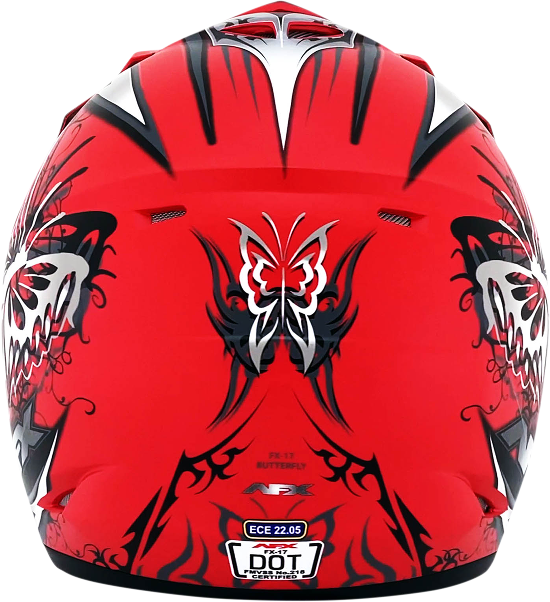 AFX FX-17Y Motorcycle Helmet - Butterfly - Matte Ferrari Red - Small 0111-1384