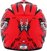 AFX FX-17Y Motorcycle Helmet - Butterfly - Matte Ferrari Red - Small 0111-1384