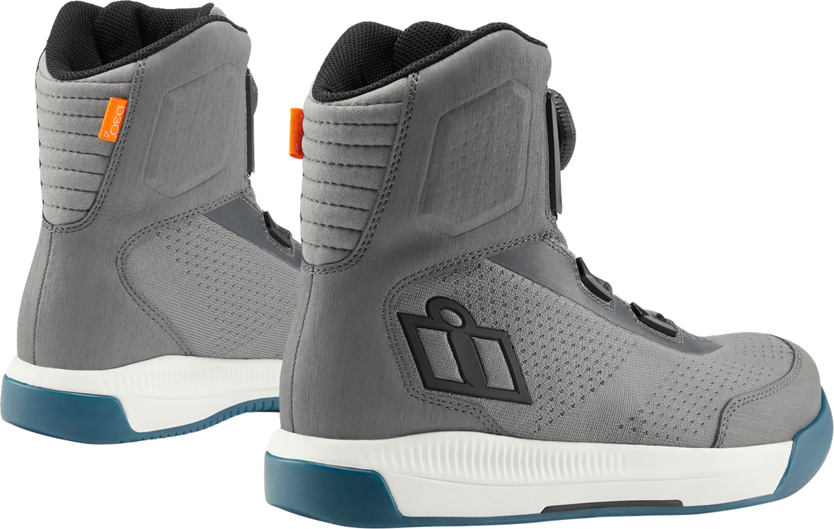 ICON Overlord™ Vented CE Boots - Gray - Size 7 3403-1268