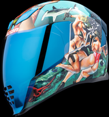 ICON Airflite™ Motorcycle Helmet - Pleasuredome4 - Blue - XL 0101-15004