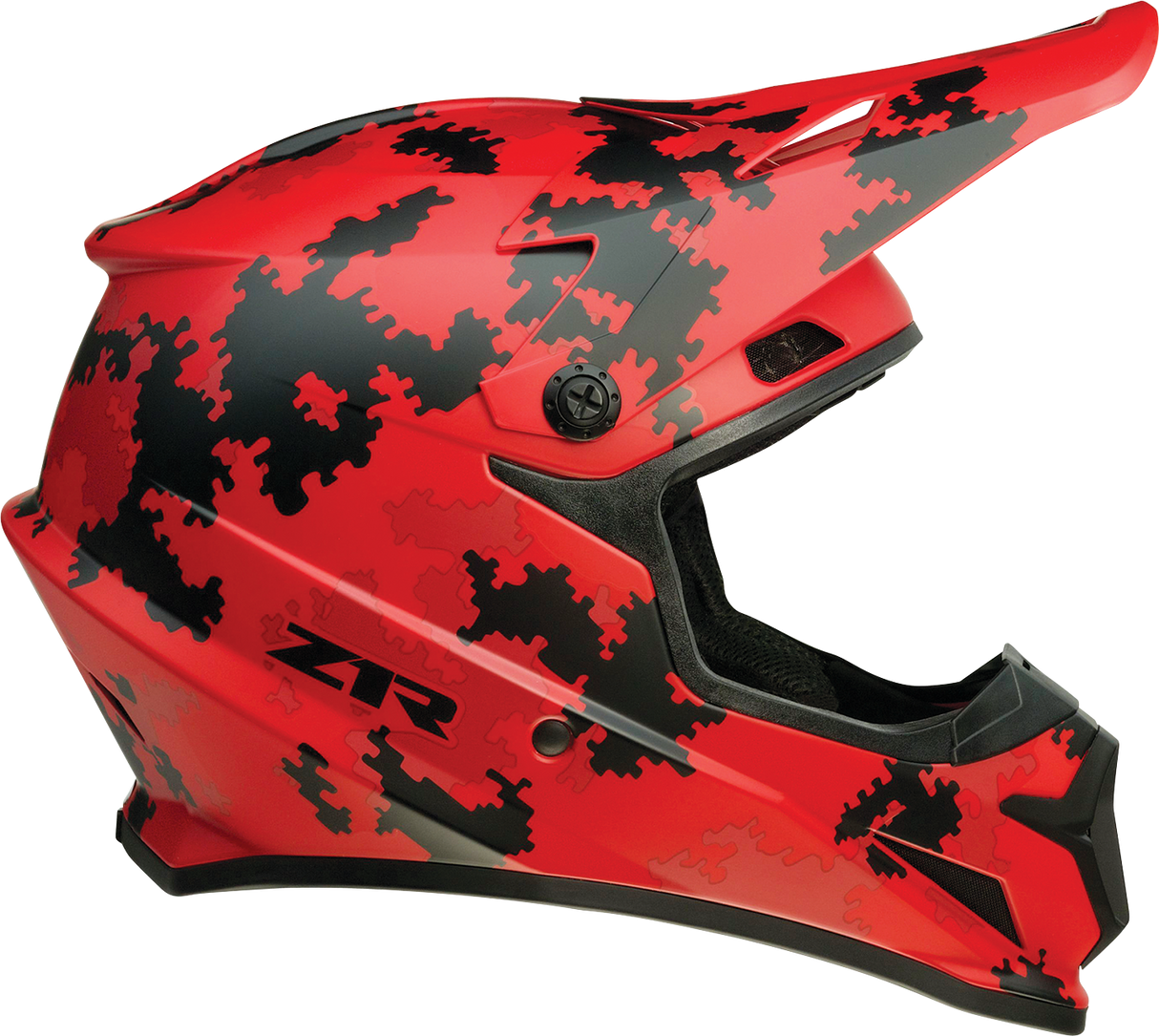 Z1R Rise Motorcycle Helmet - Digi Camo - Red - Small 0110-7281