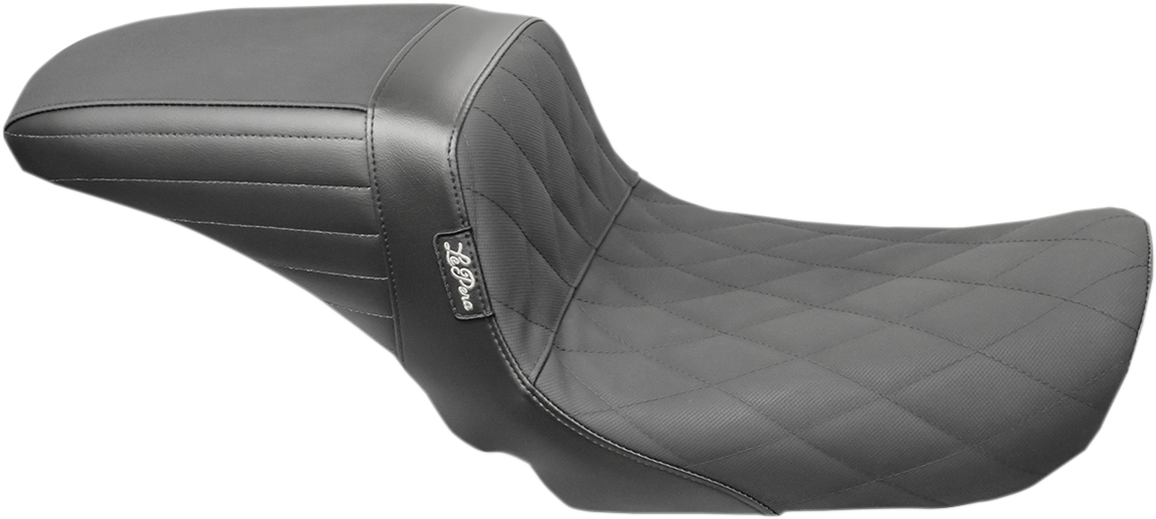 Le Pera Seat for Harley FXD 2004-2005, Kickflip Seat Diamond with Gripp Tape in Black LF-591DMGP