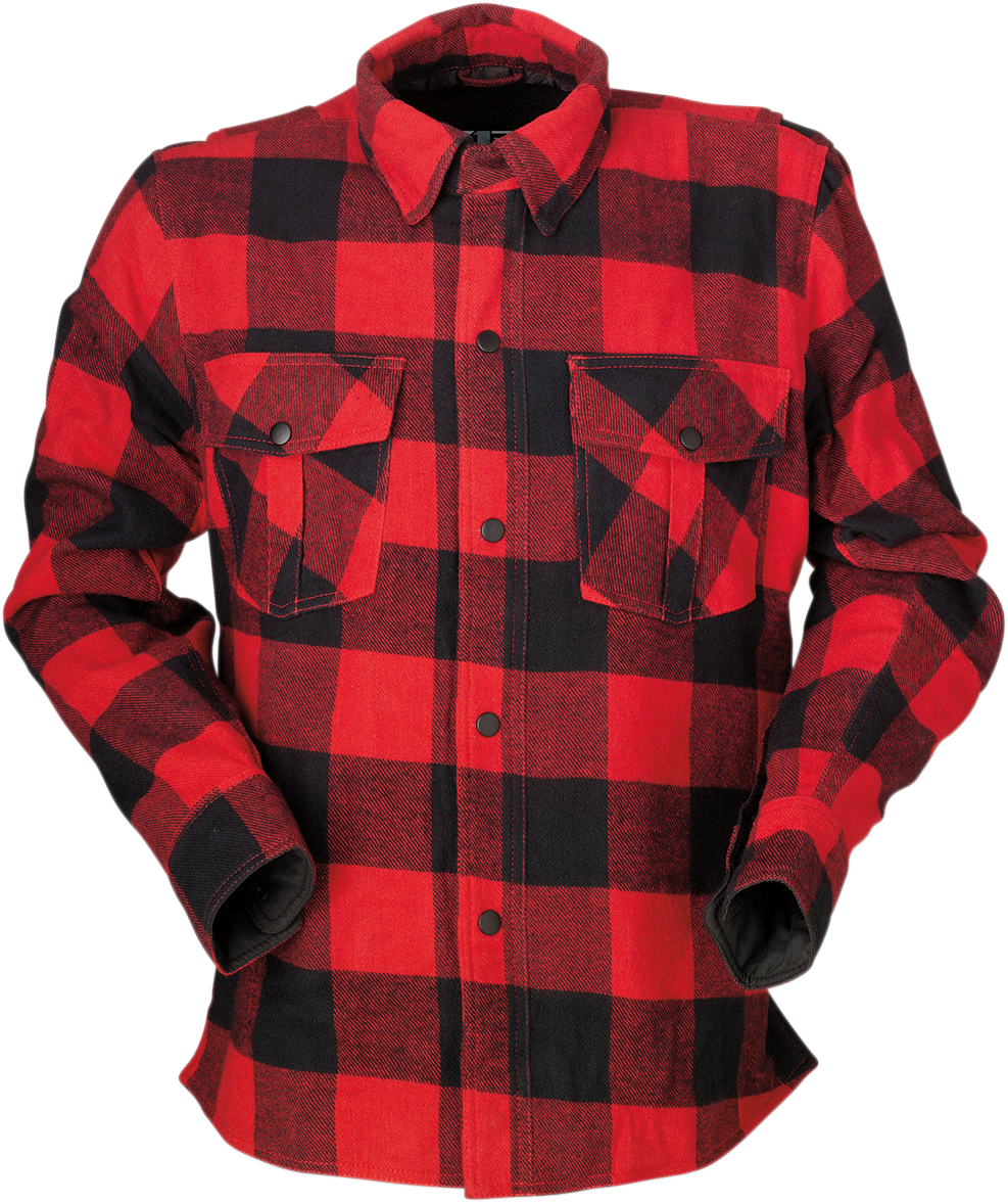 Z1R Duke Flannel Shirt - Red/Black - 4XL 3040-2820