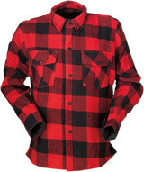 Z1R Duke Flannel Shirt - Red/Black - 4XL 3040-2820