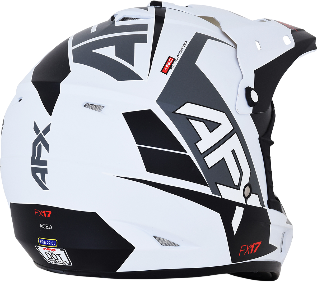 AFX FX-17 Motorcycle Helmet - Aced - Matte White/White - Small 0110-6494