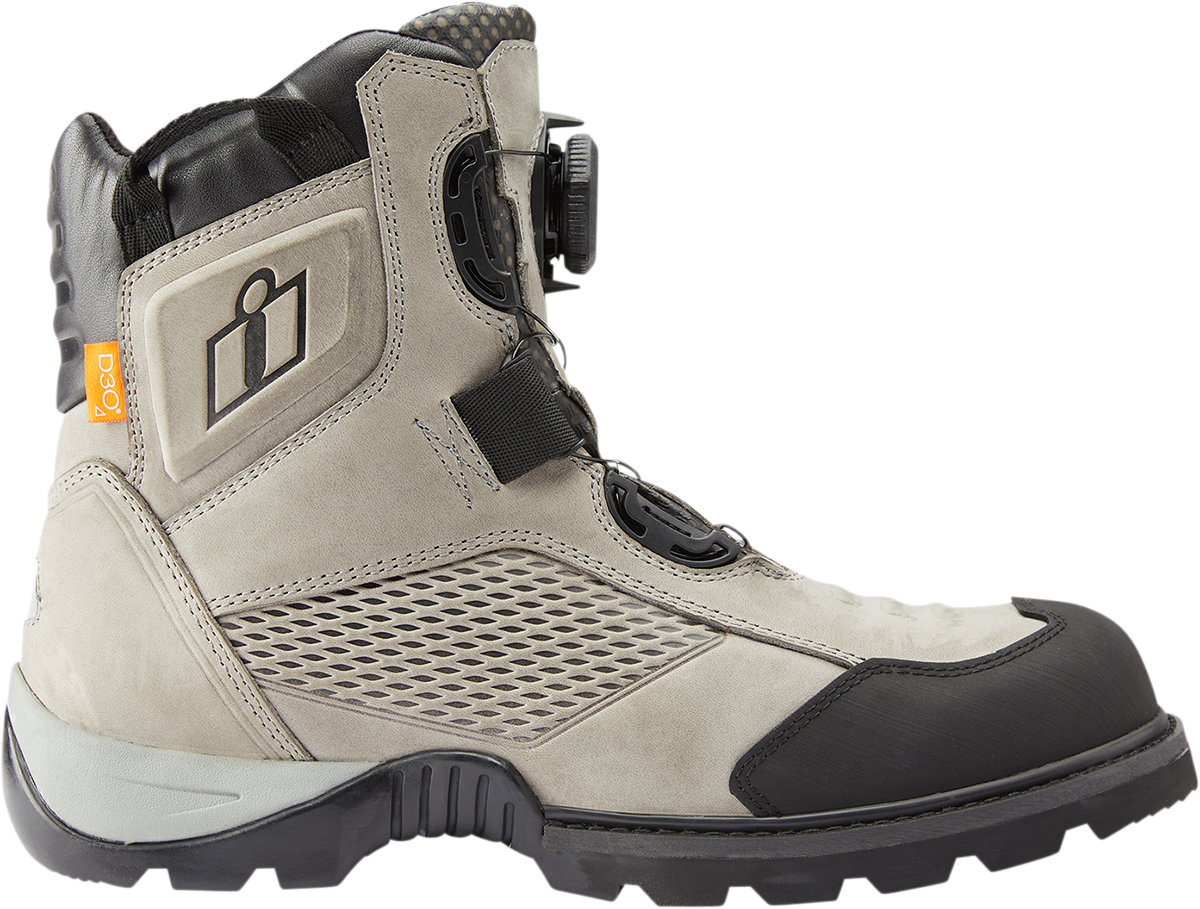 ICON Stormhawk Boots - Gray - Size 10.5 3403-1179