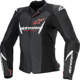 ALPINESTARS Stella Faster v3 Leather Jacket - Black/White Fluo/Coral - US 4 / EU 40 3113625-1781-40