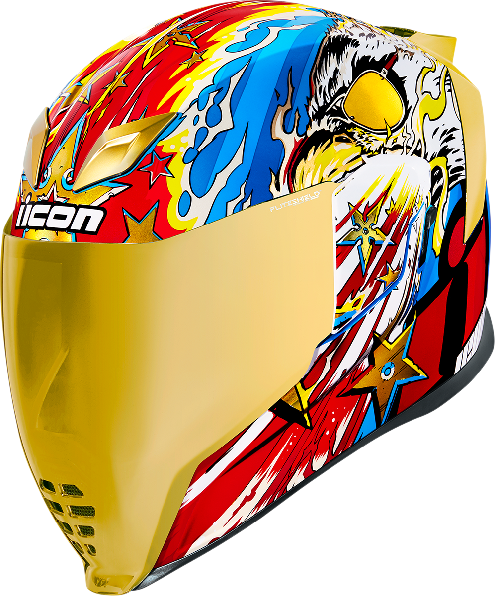 ICON Airflite™ Motorcycle Helmet - Freedom Spitter - Gold - XS 0101-13924