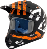 AFX FX-17 Motorcycle Helmet - Attack - Matte Black/Orange - 4XL 0110-7642