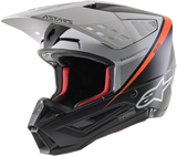 ALPINESTARS SM5 Motorcycle Helmet - Rayon - Black/White/Orange - Small 8304121-1242-SM
