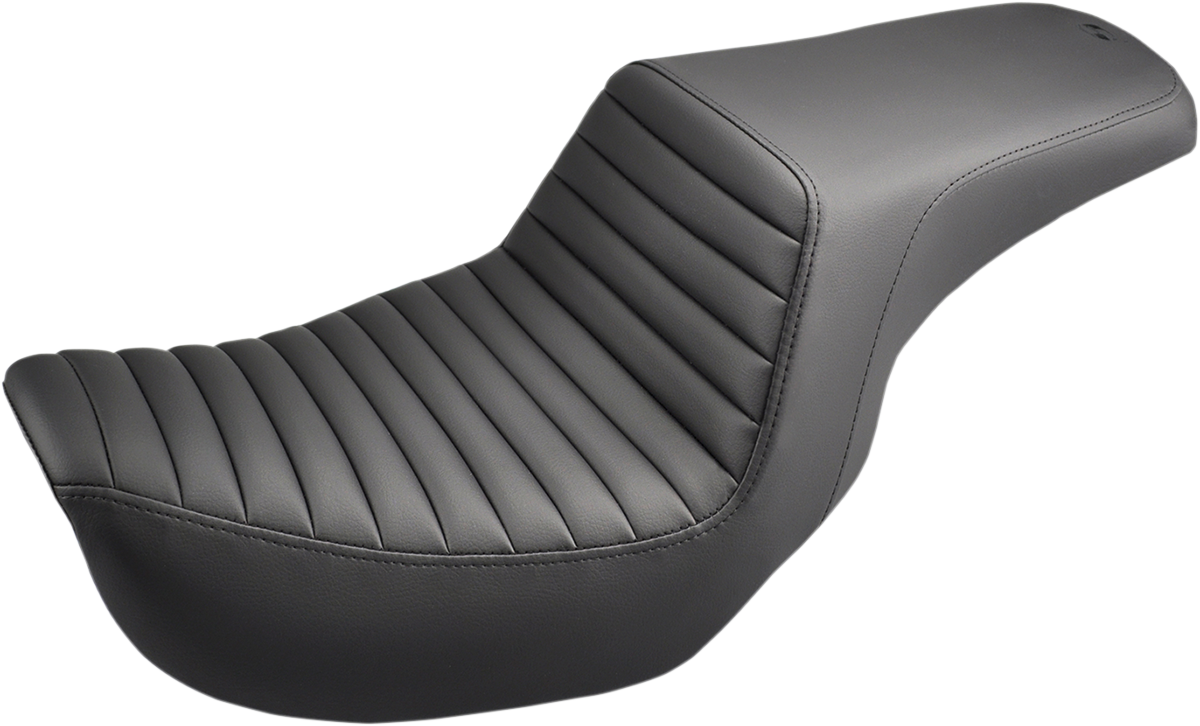 SADDLEMEN Step-Up Seat - Front Tuck-n-Roll - Black - Dyna 804-04-171