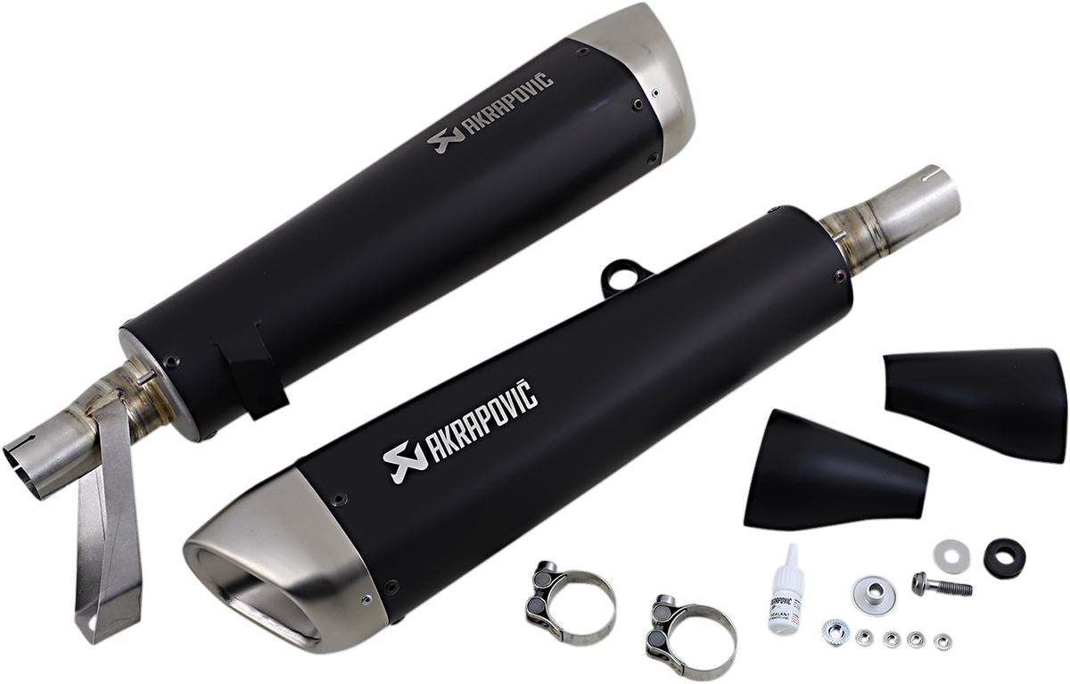 AKRAPOVIC Street Twin Mufflers - Titanium S-T9SO2-HCQTBL 1811-3993