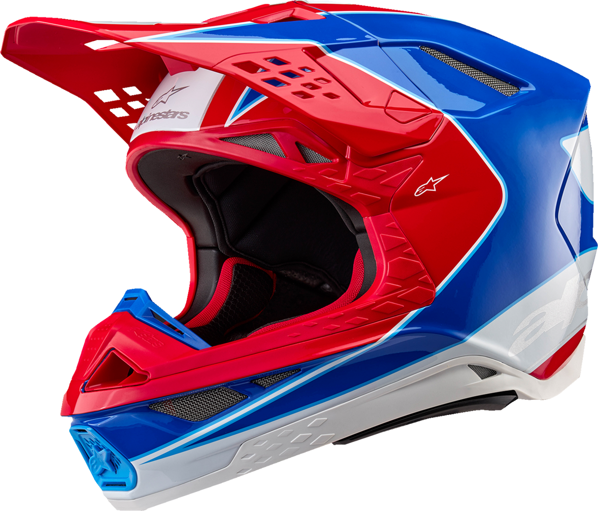 ALPINESTARS Supertech M10 Motorcycle Helmet - Aeon - MIPS® - Gloss Bright Red/Blue - XS 8301923-3017-XS