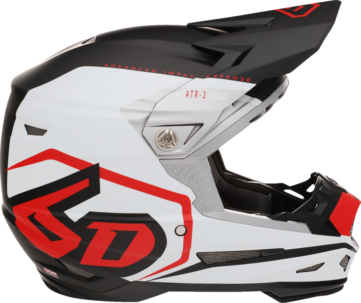 6D ATR-2 Motorcycle Helmet - Delta - Red - XS 12-3414