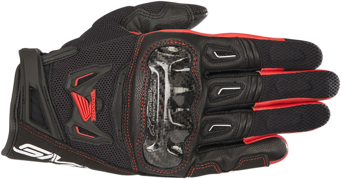 ALPINESTARS Honda SMX-2 Air Carbon V2 Gloves - Black/Red - Medium 3567818-13-M