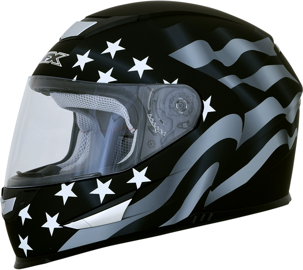 AFX FX-99 Motorcycle Helmet - Flag - Stealth - Medium 0101-11357