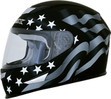 AFX FX-99 Motorcycle Helmet - Flag - Stealth - Medium 0101-11357