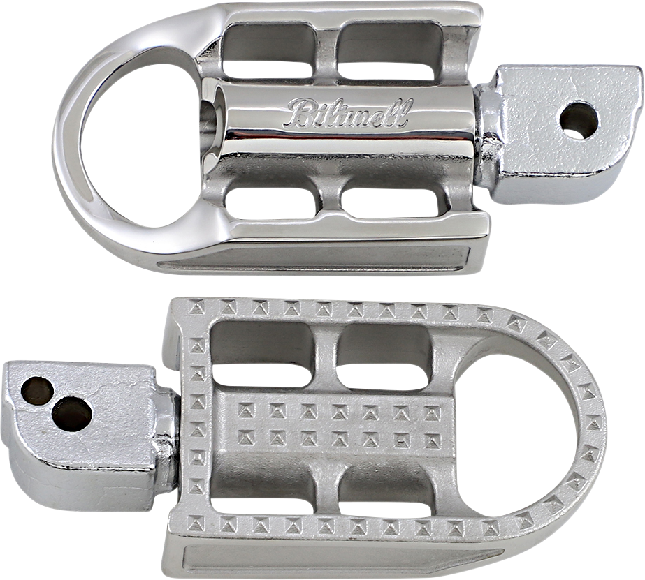 BILTWELL Mushman Footpegs - Standard - Raw Polished 7002-302-04