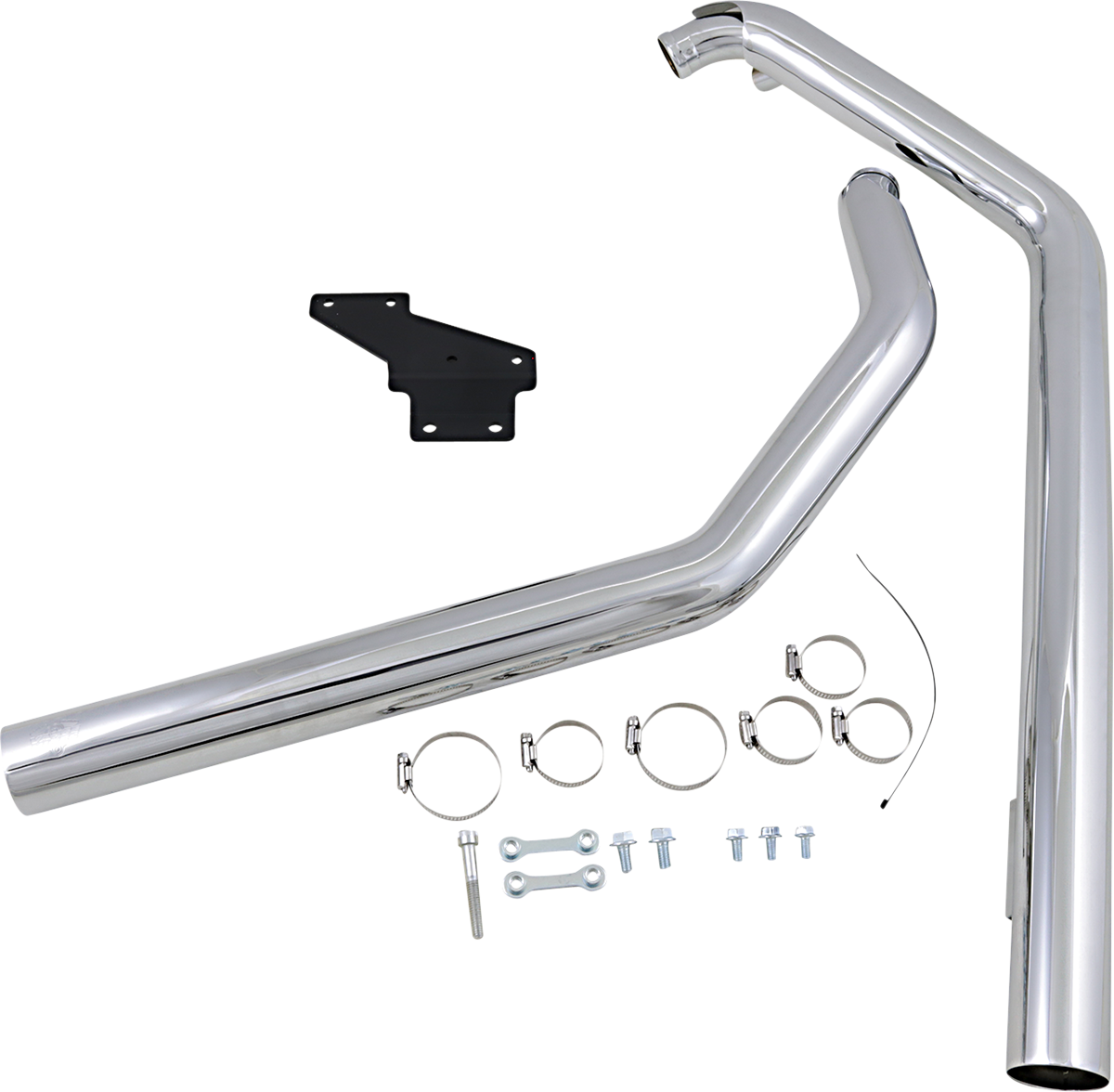 Vance & Hines exhaust for Harley Davidson Softail 1986-2011 Straightshots Chrome 17817