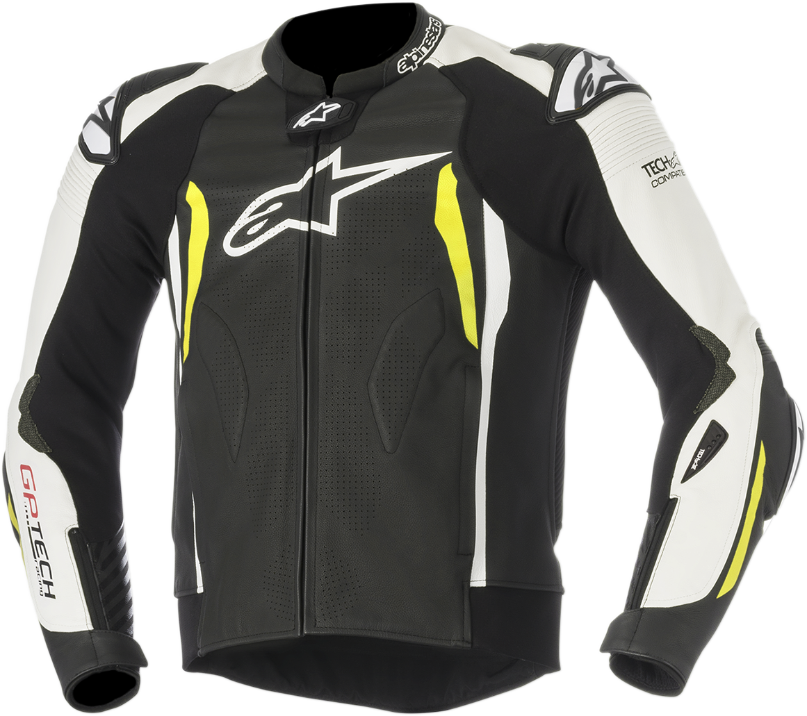 ALPINESTARS GP Tech v2 Jacket - Black/White/Yellow - US 42 / EU 52 3108517-125-52