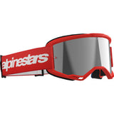 ALPINESTARS Goggles Vision 3 Goggles - Wordmark - Red - Silver Mirror 5103325-3094