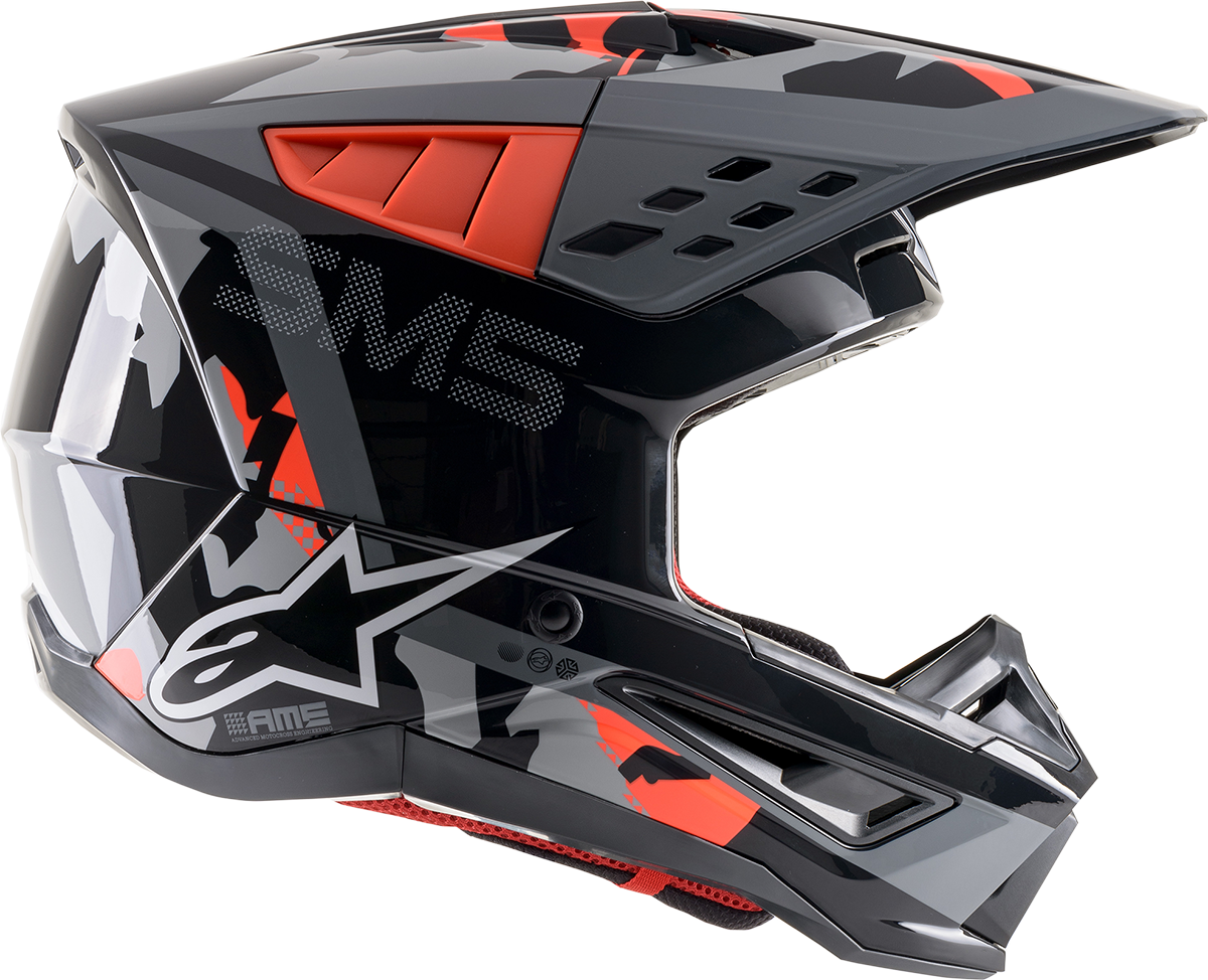 ALPINESTARS SM5 Motorcycle Helmet - Rover - Gray/Red - XS 8303921-1392-XS