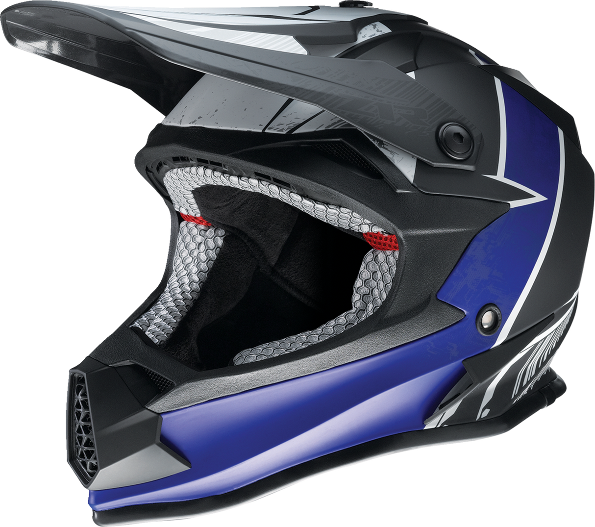 Z1R Youth F.I. Motorcycle Helmet - Fractal - MIPS - Matte Black/Blue - Small 0111-1511