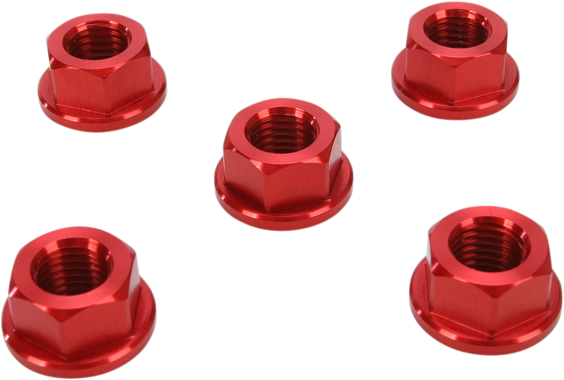 DRIVEN RACING Aluminum Sprocket Nuts - Red - M10 x 1.25 DSN5RD