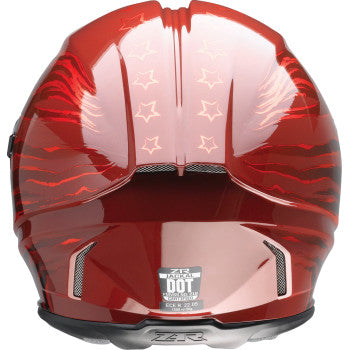 Z1R Jackal Motorcycle Helmet - Patriot - Red