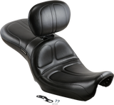 LE PERA Maverick Seat - With Backrest - Stitched - Black - FXD '06-'17 LK-970BR