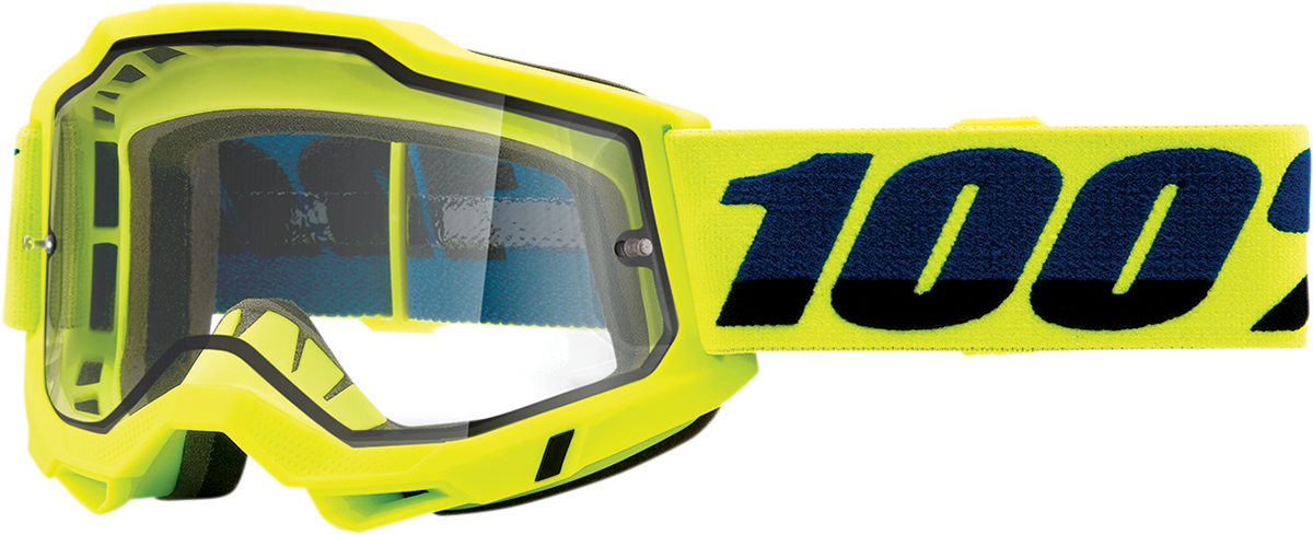 100% Accuri 2 Enduro Goggles - Fluo Yellow - Clear 50015-00003