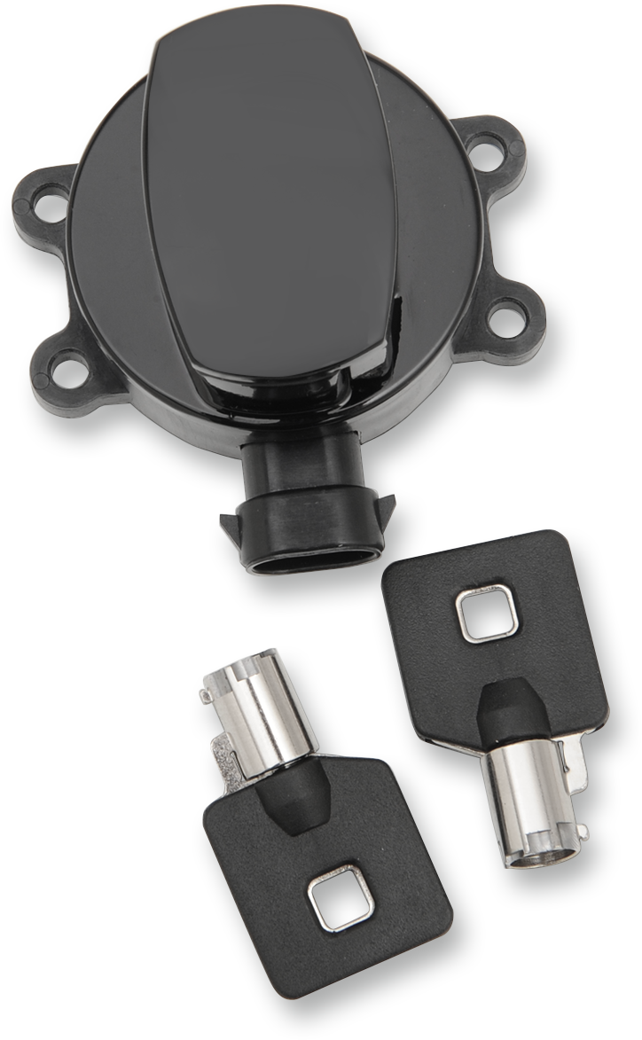 DRAG SPECIALTIES Side Hinge Ignition Switch - Gloss Black E21-0214GB