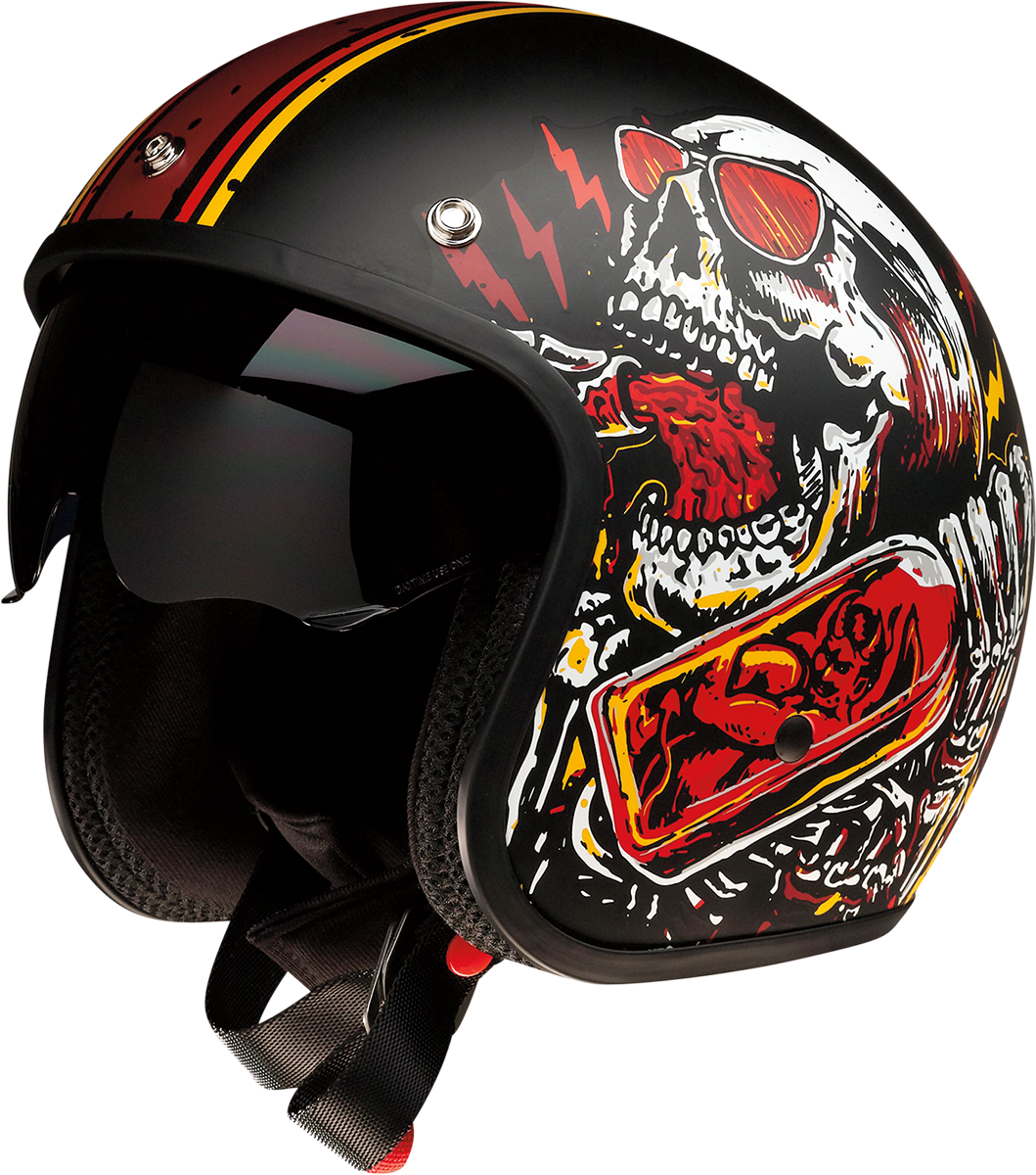 Z1R Saturn Motorcycle Helmet - Devil Made Me - Black/Red - Small 0104-2817