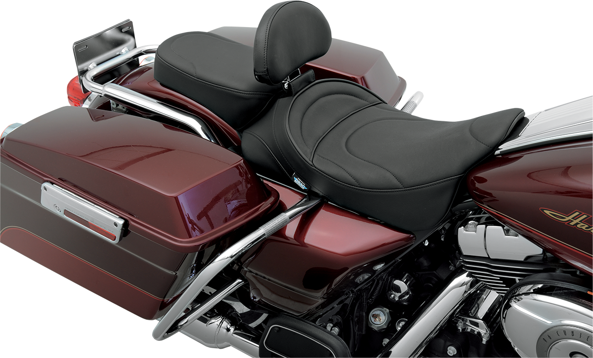 DRAG SPECIALTIES Pillion Seat - Mild Stitched - Narrow - FL '99-'22 0801-0469