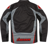 ICON Hooligan Ultrabolt Jacket - Black/Gray/Red - Small 2820-5528