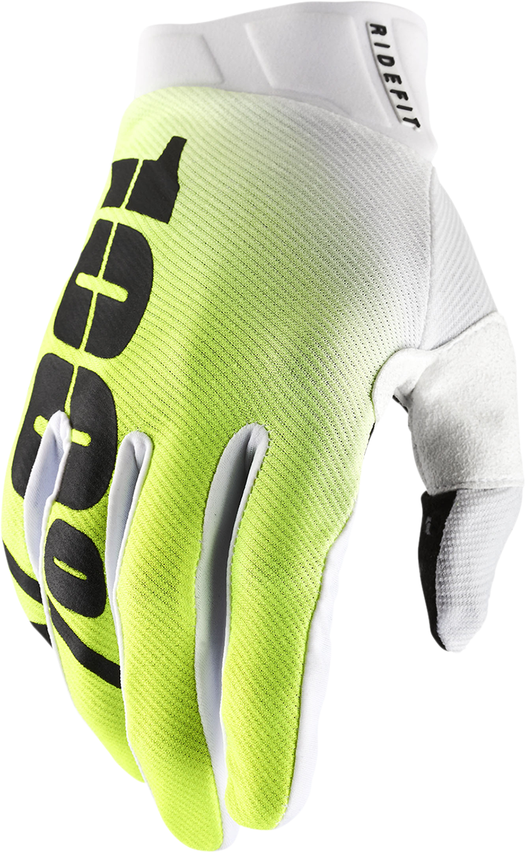 100% Ridefit Gloves - Korpo Yellow - Small 10010-00015