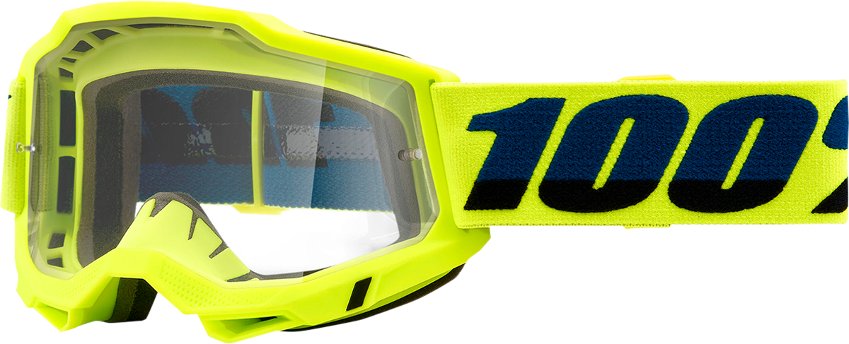 100% Accuri 2 OTG Goggles - Fluo Yellow - Clear 50018-00003