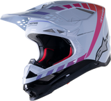 ALPINESTARS Supertech M10 Motorcycle Helmet - Daytona - MIPS® - Haze Gray/Orange Fluo/Rhodamine - Large 8302423-9243-LG