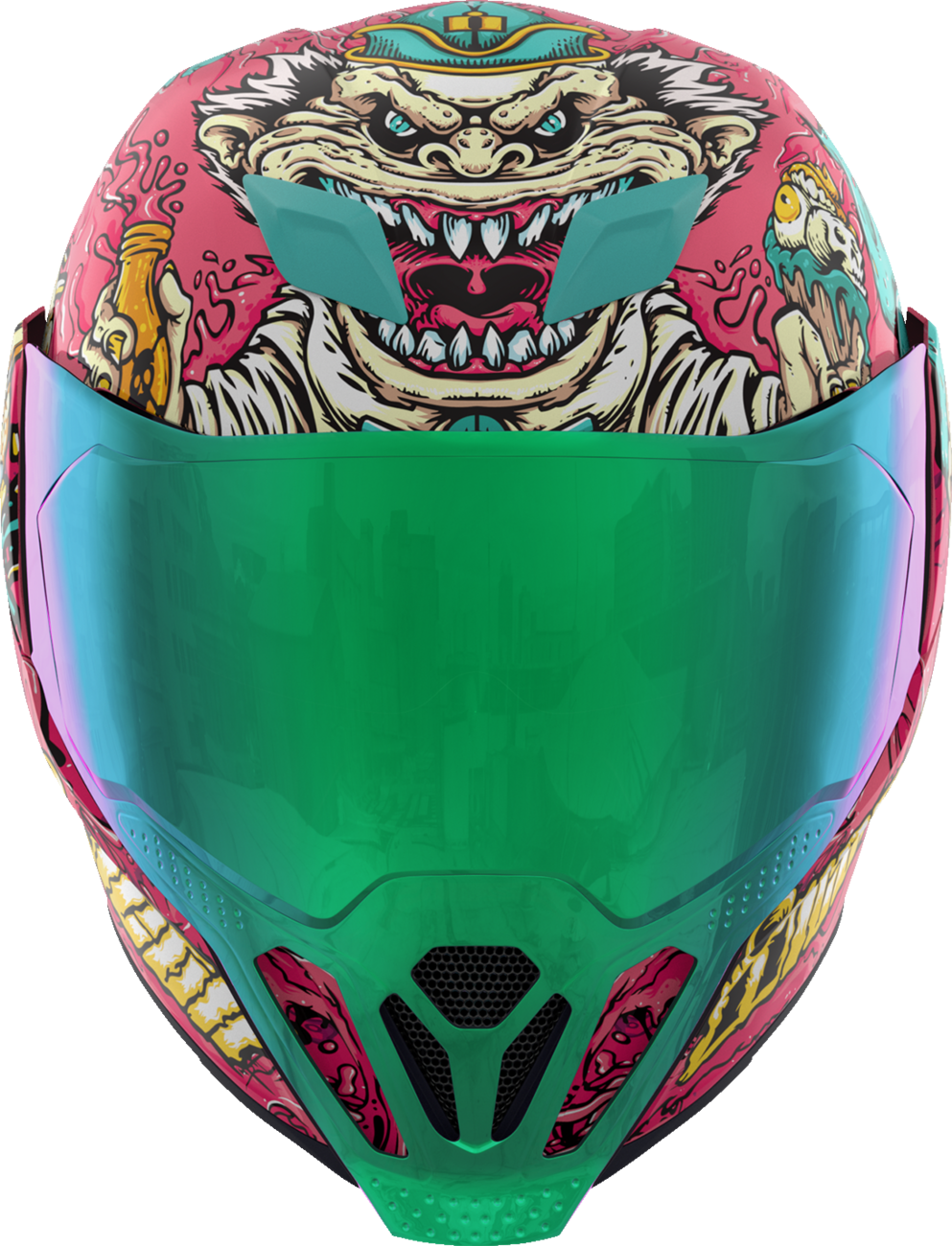 ICON Airflite™ Motorcycle Helmet - Snack Attack - MIPS® - Pink - Medium 0101-16926