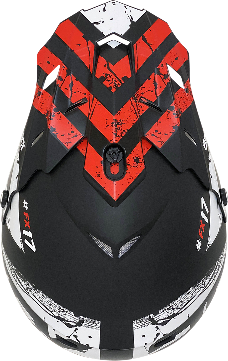 AFX FX-17 Motorcycle Helmet - Attack - Matte Black/Red - XS 0110-7148