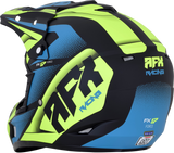 AFX FX-17 Motorcycle Helmet - Force - Matte Black/Green/Blue - Large 0110-5216