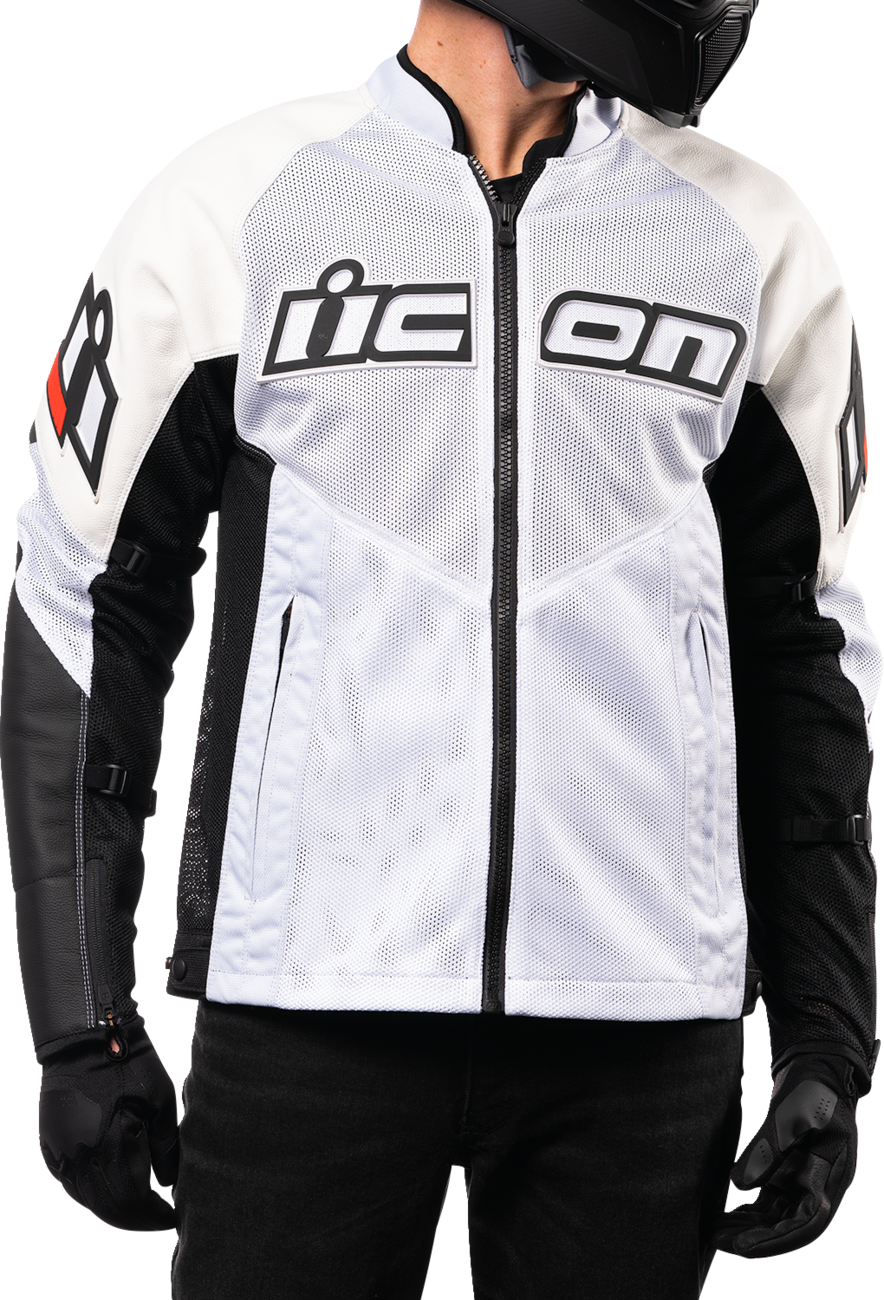 ICON Mesh AF™ Leather Jacket - White - Small 2810-3902