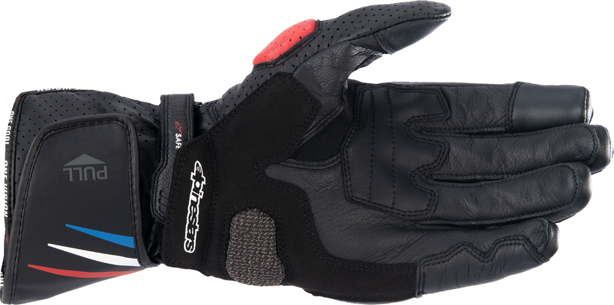 ALPINESTARS Honda SP-8 V3 Gloves - Black/Bright Red/Blue - Large 3558423-1317-L