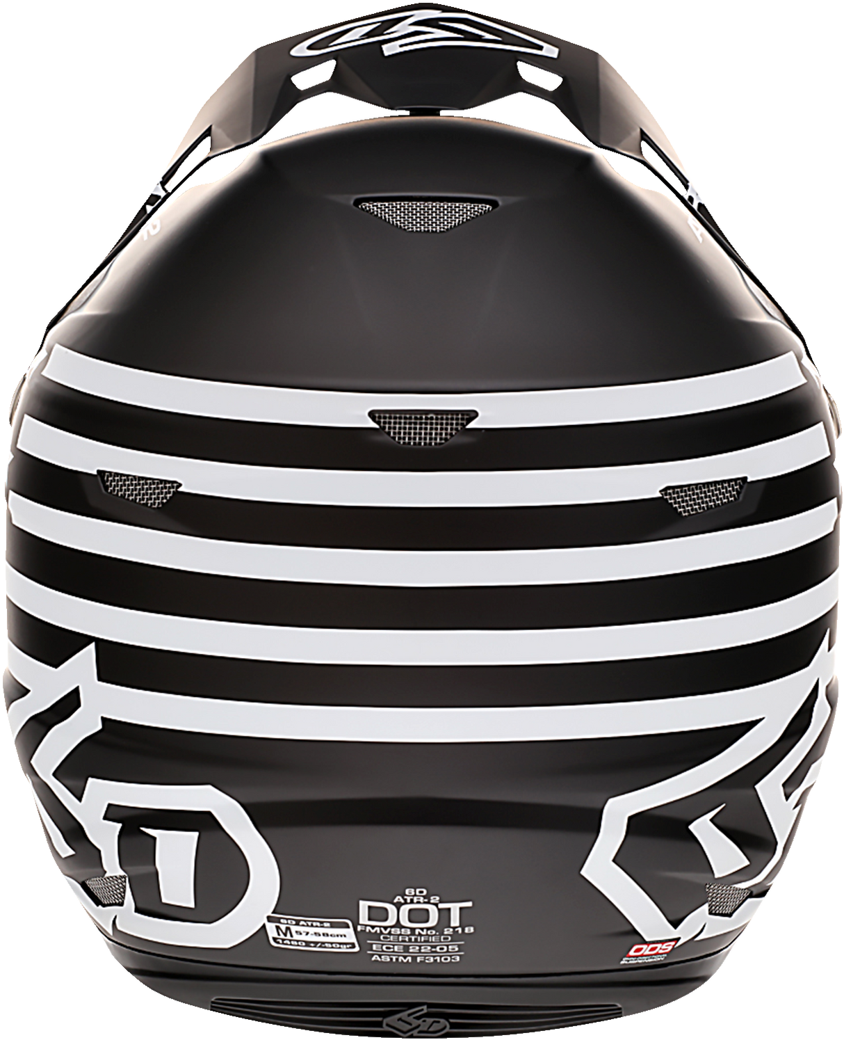 6D ATR-2 Motorcycle Helmet - Tactical - Black - Large 12-3007